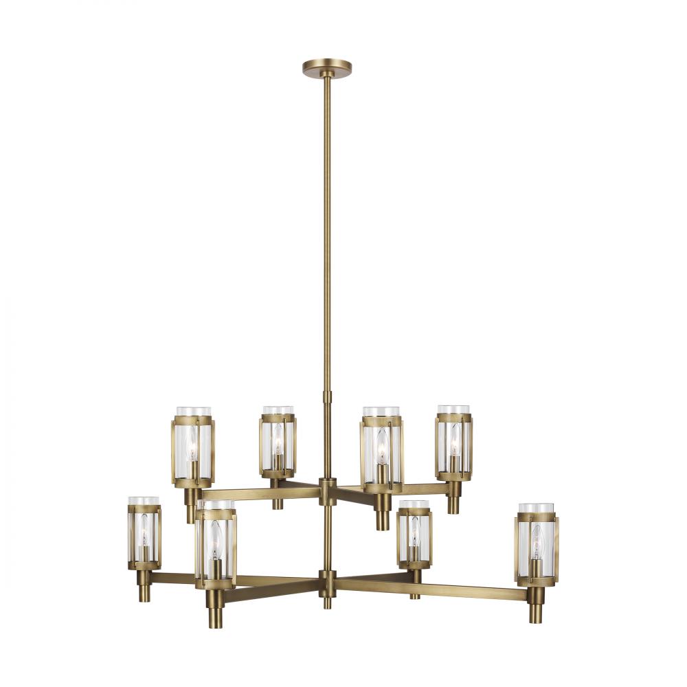 Generation Lighting  8 - Light Chandelier LC1038TWB Chandeliers Visual Comfort Studio Collection Brass  