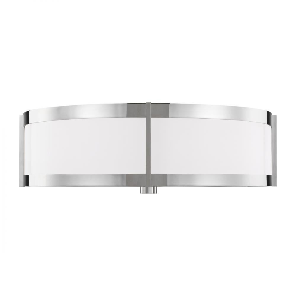 Generation Lighting  3 - Light Flush Mount LF1023PN Ceiling Flush Mounts Visual Comfort Studio Collection Nickel  