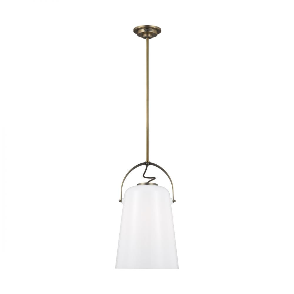 Generation Lighting  Large 1 - Light Pendant LP1001TWB Pendants Generation Lighting Brass  