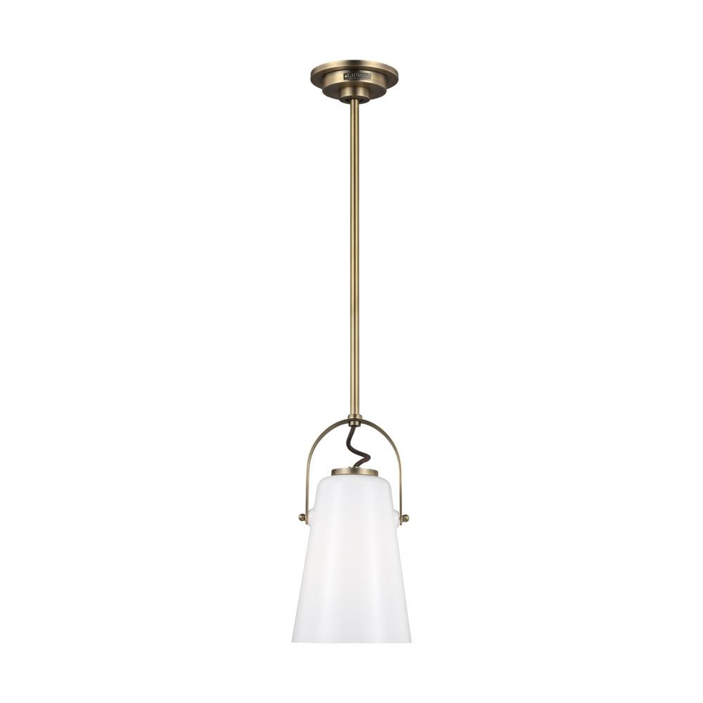 Generation Lighting  1 - Light Mini Pendant LP1011TWB Pendants Visual Comfort Studio Collection Brass  