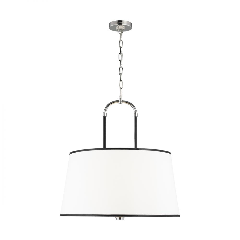 Generation Lighting  4 - Light Large Pendant LP1024PN Pendants Visual Comfort Studio Collection Black|Nickel  