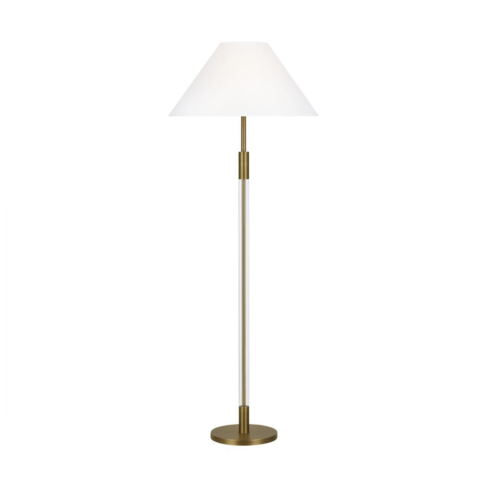 Generation Lighting  1 - Light Floor Lamp LT1051TWB1 Floor Lamps Visual Comfort Studio Collection Brass  