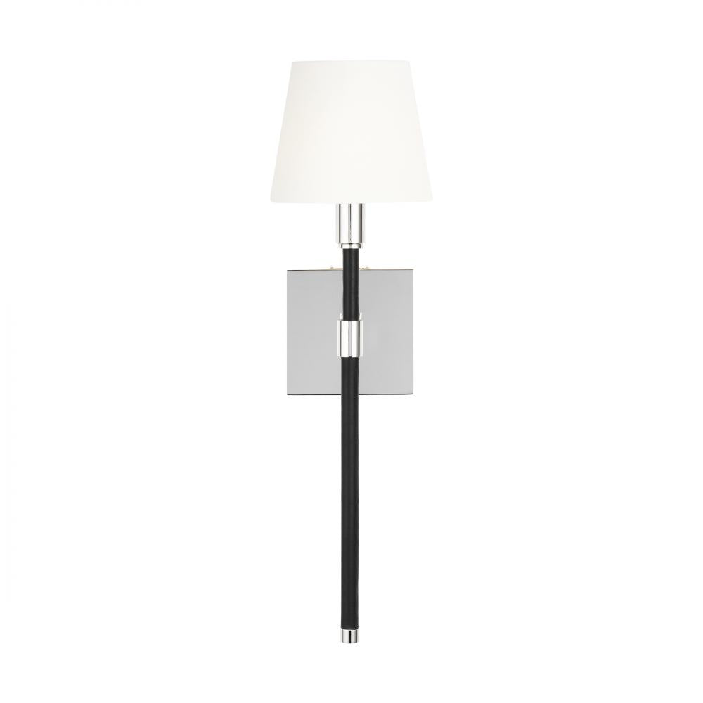 Generation Lighting  1 - Light Wall Sconce LW1011PN Wall Sconces Visual Comfort Studio Collection Black|Nickel  