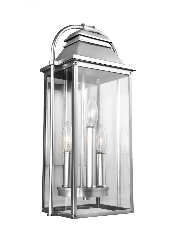 Generation Lighting - Feiss 3 - Light Outdoor Wall Lantern OL13200 Outdoor Wall Lights Generation Lighting Steel  