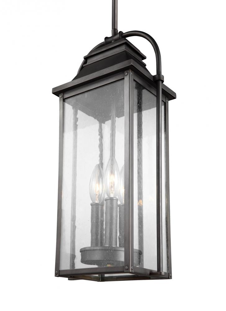 Generation Lighting - Feiss 3 - Light Outdoor Pendant Lantern OL13209 Pendants Generation Lighting Bronze  