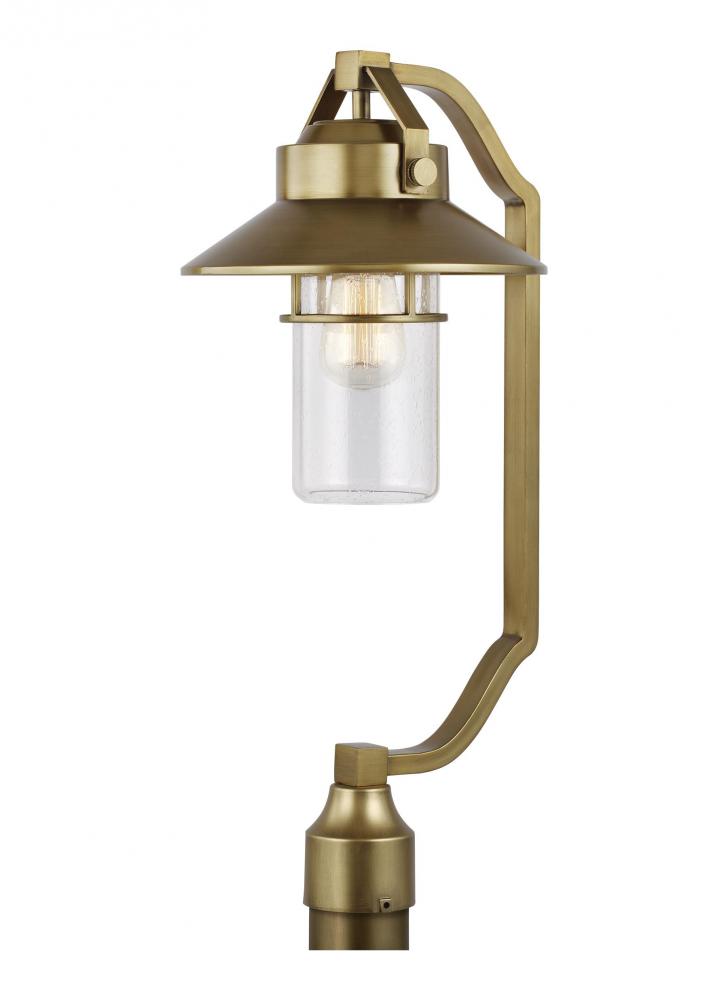 Generation Lighting Light Outdoor Post Lantern OL13908 Pier & Post Mount Lights Generation Lighting Brass  