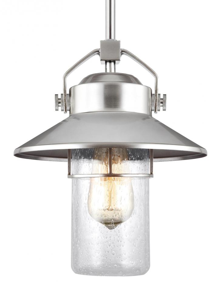 Generation Lighting Light Outdoor Pendant Lantern OL13909PBS Pendants Visual Comfort Studio Collection Steel  