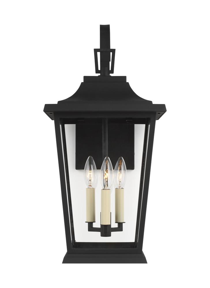 Generation Lighting - Feiss 3 - Light Outdoor Wall Lantern OL15402TXB Outdoor Wall Lights Visual Comfort Studio Collection Black  