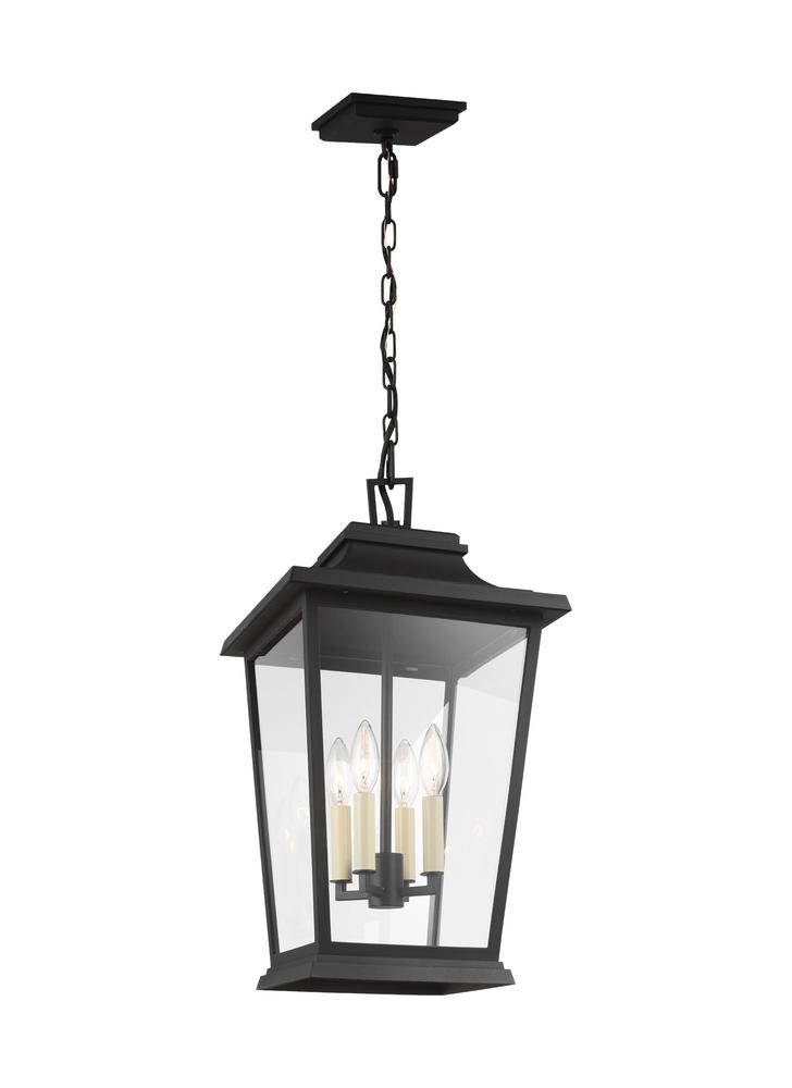 Generation Lighting - Feiss 4 - Light Outdoor Pendant OL15409TXB Pendants Generation Lighting Black  