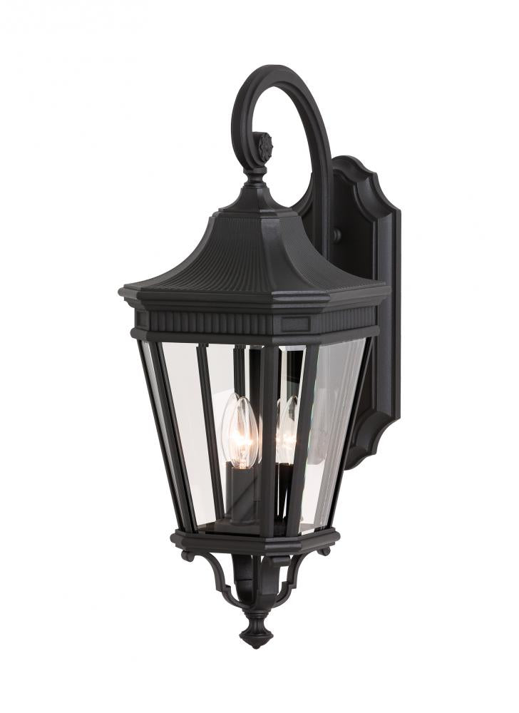 Generation Lighting - Feiss 3 - Light Wall Lantern OL5402 Outdoor Wall Lights Visual Comfort Studio Collection Black  