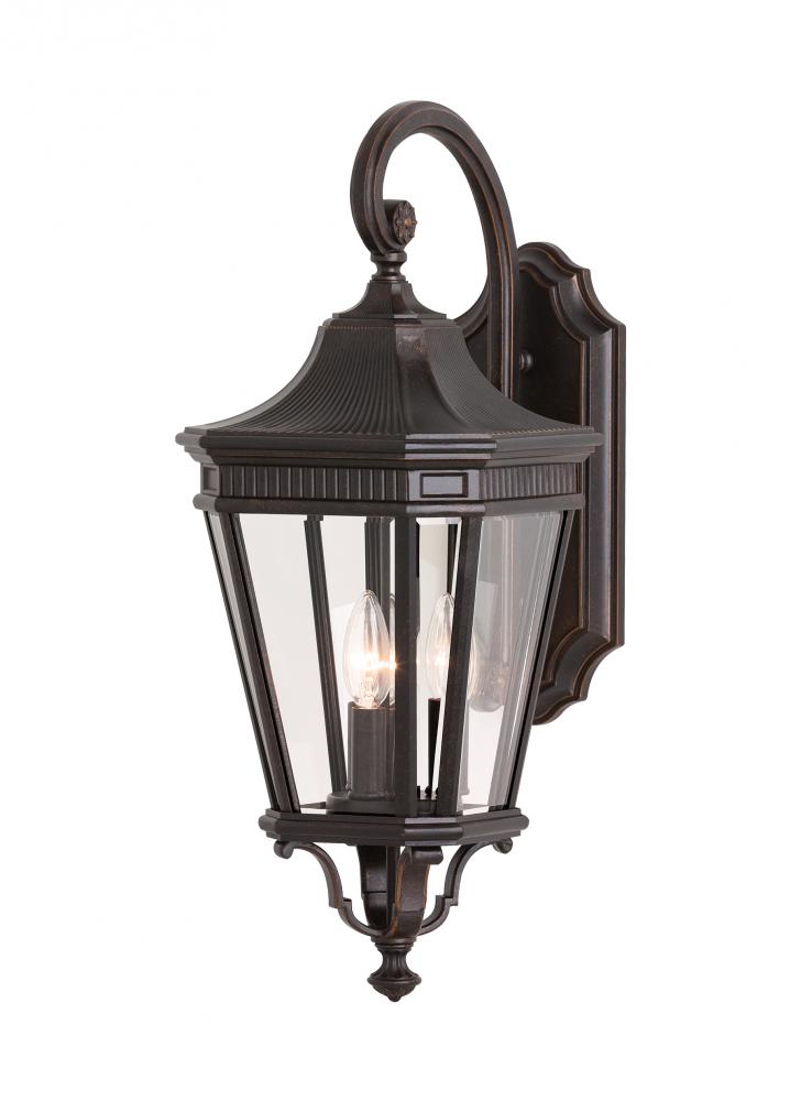 Generation Lighting - Feiss 3 - Light Wall Lantern OL5402 Outdoor Wall Lights Visual Comfort Studio Collection Bronze  