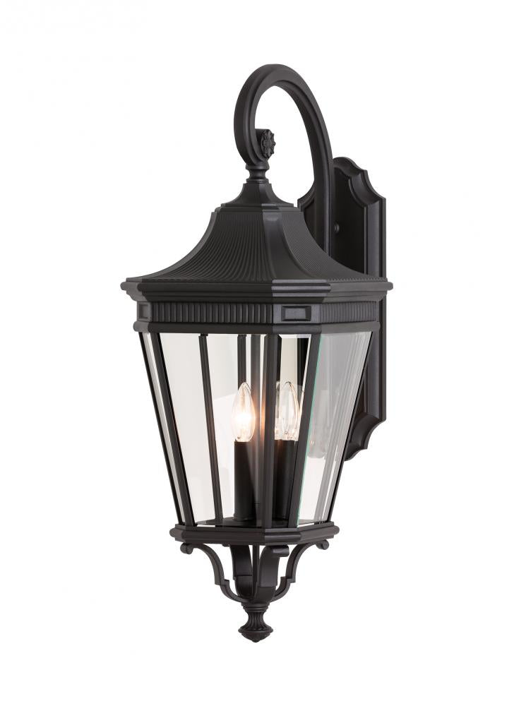 Generation Lighting - Feiss 3 - Light Wall Lantern OL5404 Outdoor Wall Lights Visual Comfort Studio Collection Black  