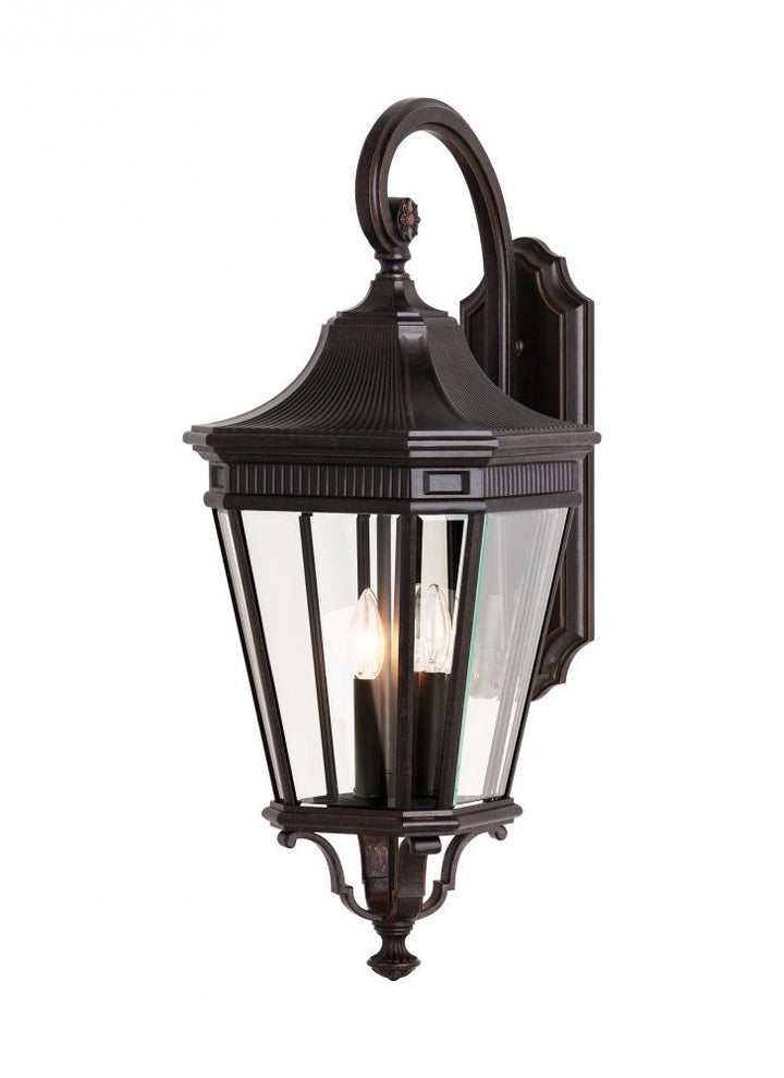 Generation Lighting - Feiss 3 - Light Wall Lantern OL5404 Outdoor Wall Lights Visual Comfort Studio Collection Bronze  