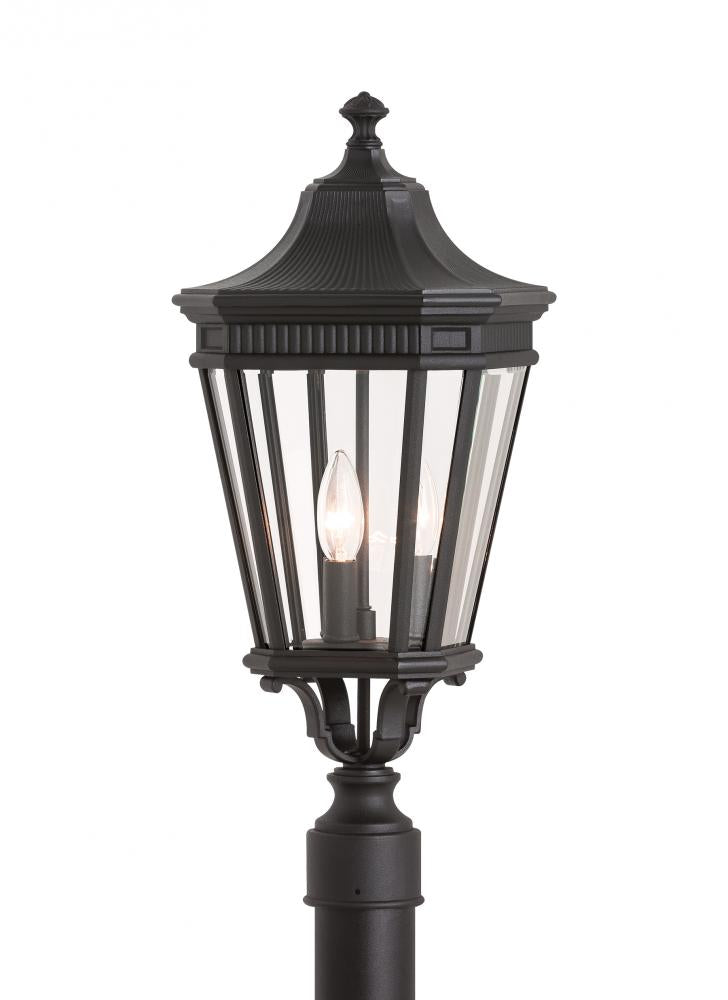 Generation Lighting - Feiss 3 - Light Post OL5407 Pier & Post Mount Lights Visual Comfort Studio Collection Black  