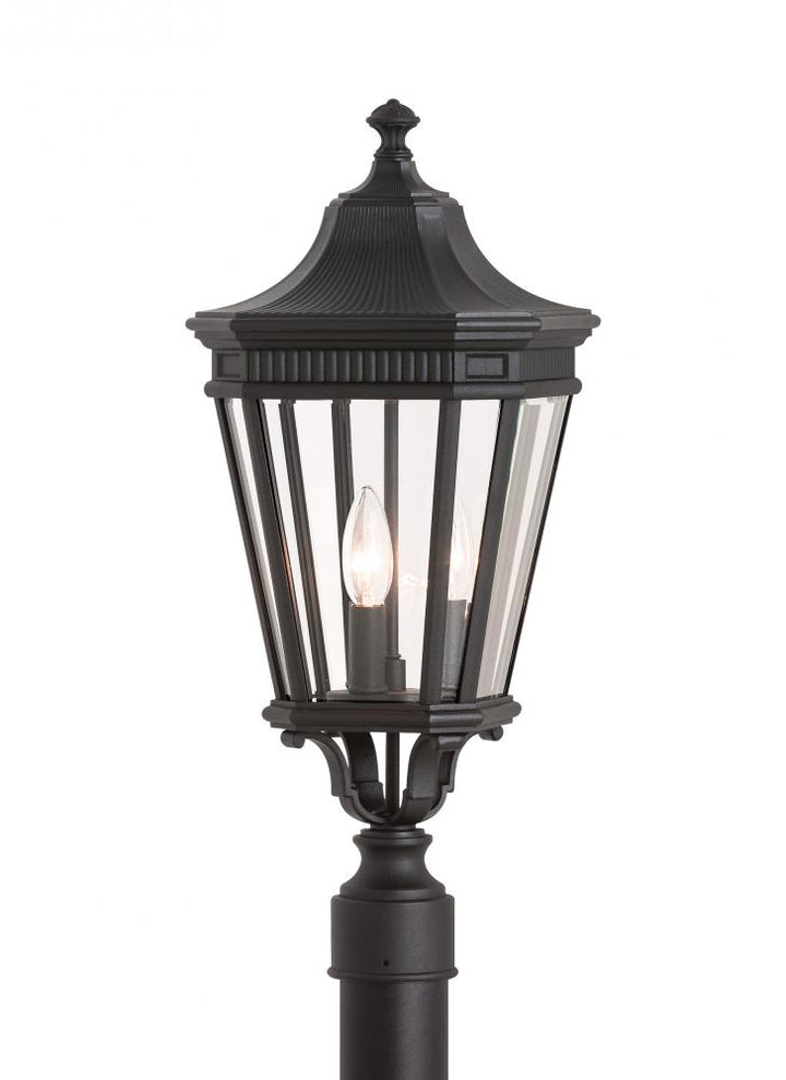 Generation Lighting - Feiss 3 - Light Post OL5407 Pier & Post Mount Lights Generation Lighting Black  