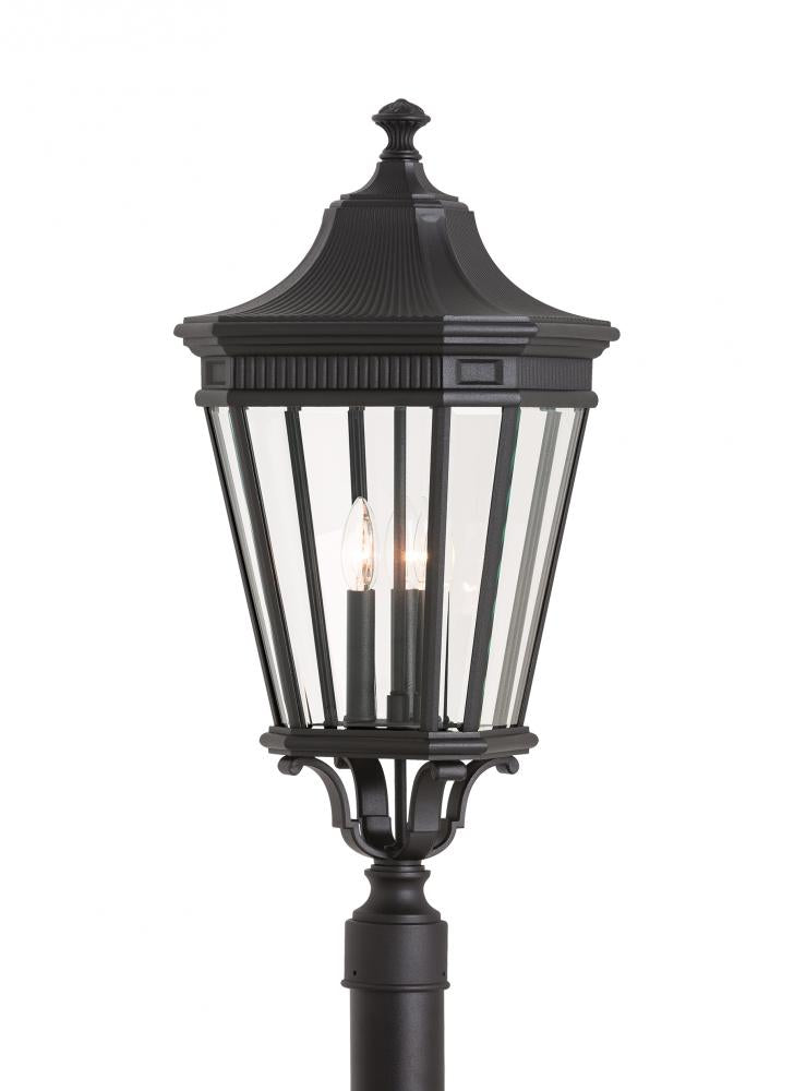 Generation Lighting - Feiss 3 - Light Post OL5408 Pier & Post Mount Lights Visual Comfort Studio Collection Black  