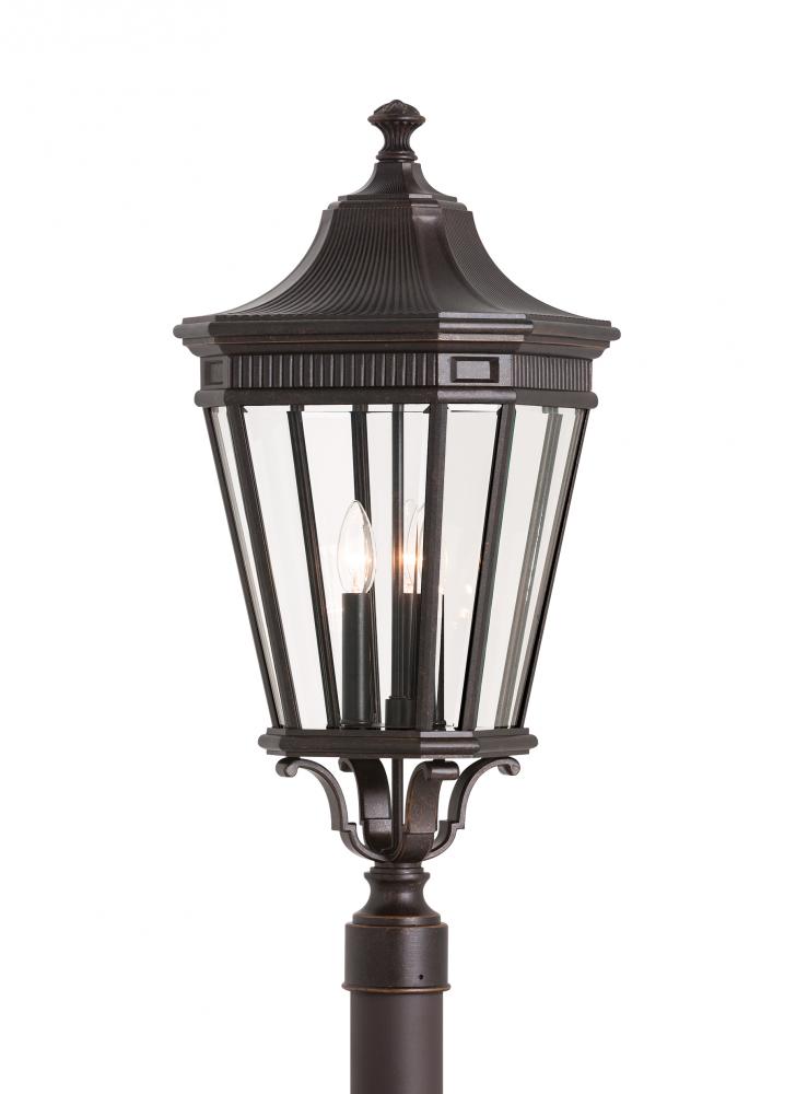 Generation Lighting - Feiss 3 - Light Post OL5408 Pier & Post Mount Lights Visual Comfort Studio Collection Bronze  