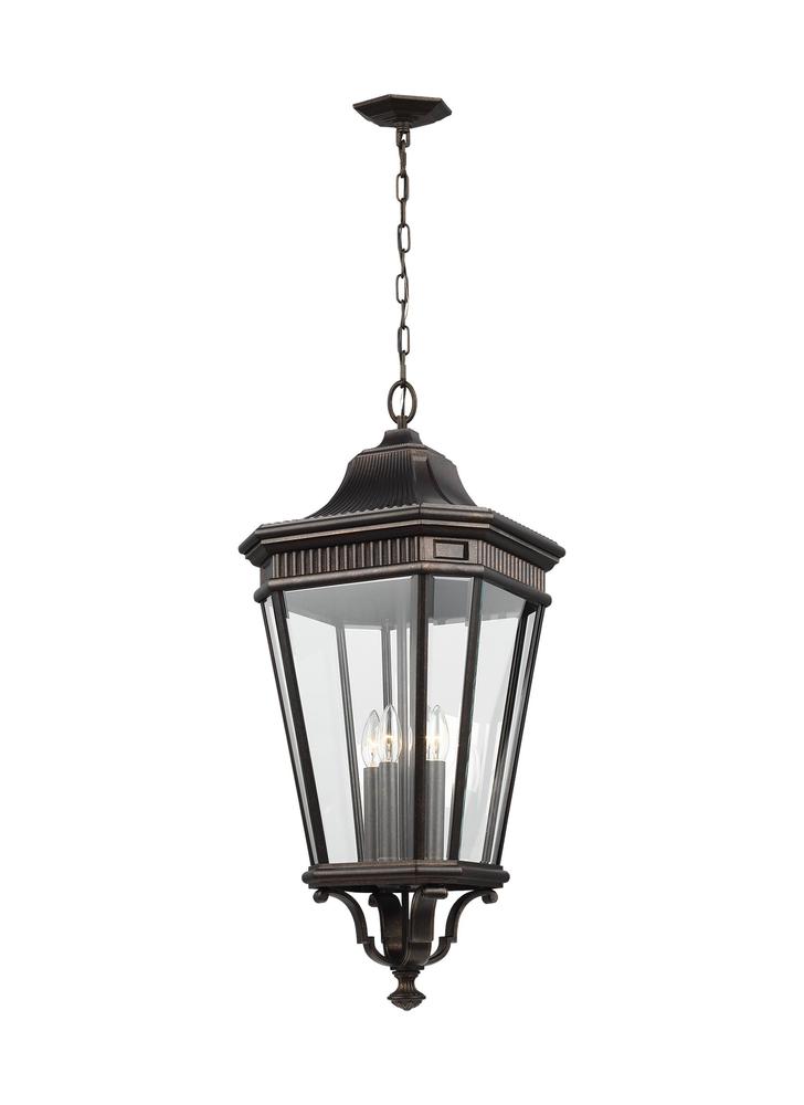 Generation Lighting - Feiss 4 - Light Hanging Lantern OL5414 Outdoor Hanging Lights Generation Lighting Bronze  