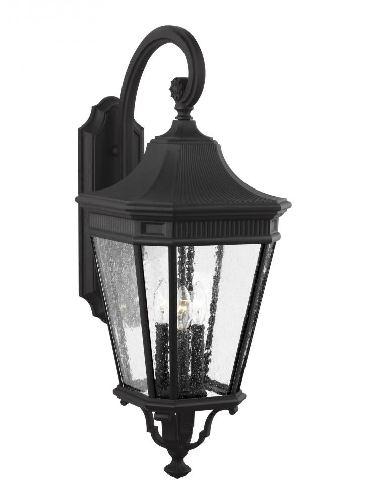 Generation Lighting - Feiss 3 - Light Wall Lantern OL5424 Outdoor Wall Lights Generation Lighting Black  