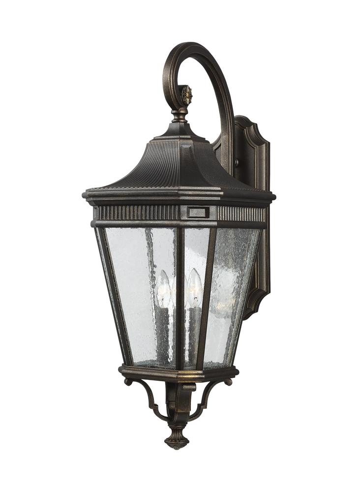 Generation Lighting - Feiss 3 - Light Wall Lantern OL5424 Outdoor Wall Lights Visual Comfort Studio Collection Bronze  