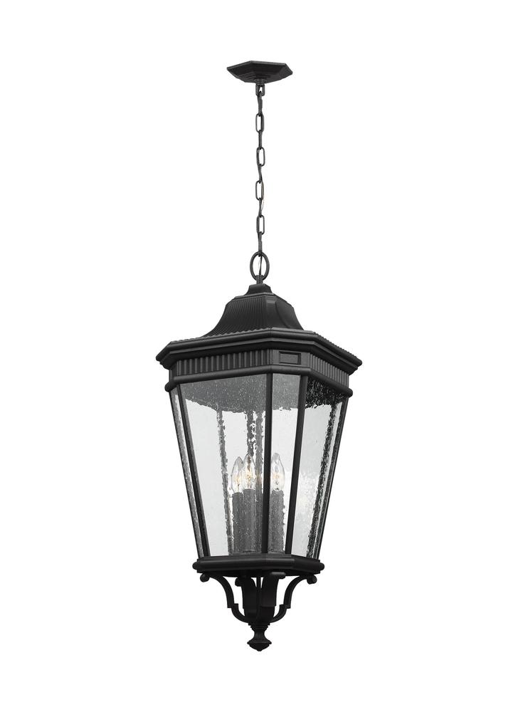 Generation Lighting - Feiss 4 - Light Hanging Lantern OL5425 Outdoor Light Fixture l Hanging Generation Lighting Black  