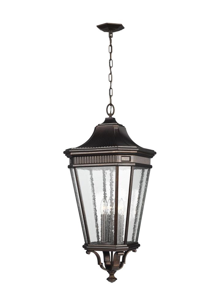 Generation Lighting - Feiss 4 - Light Hanging Lantern OL5425 Outdoor Hanging Lights Visual Comfort Studio Collection Bronze  