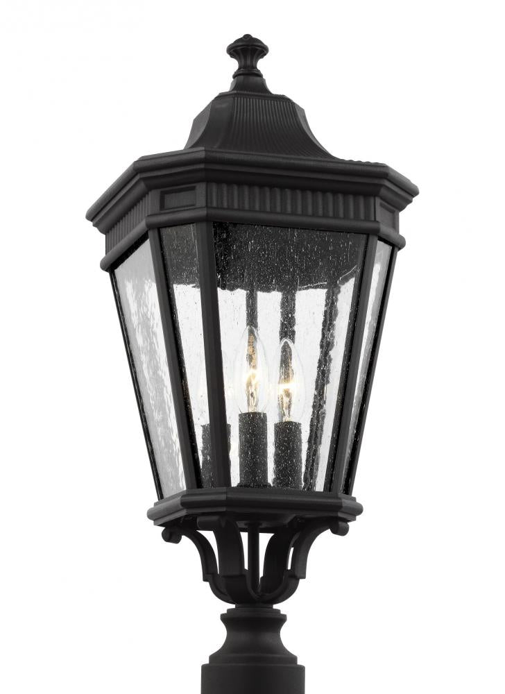 Generation Lighting - Feiss 3 - Light Post Lantern OL5427 Pier & Post Mount Lights Visual Comfort Studio Collection Black  