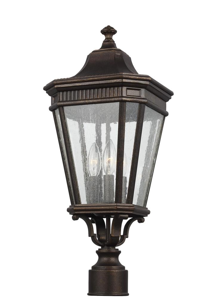 Generation Lighting - Feiss 3 - Light Post/Pier Lantern OL5427 Pier & Post Mount Lights Generation Lighting Bronze  