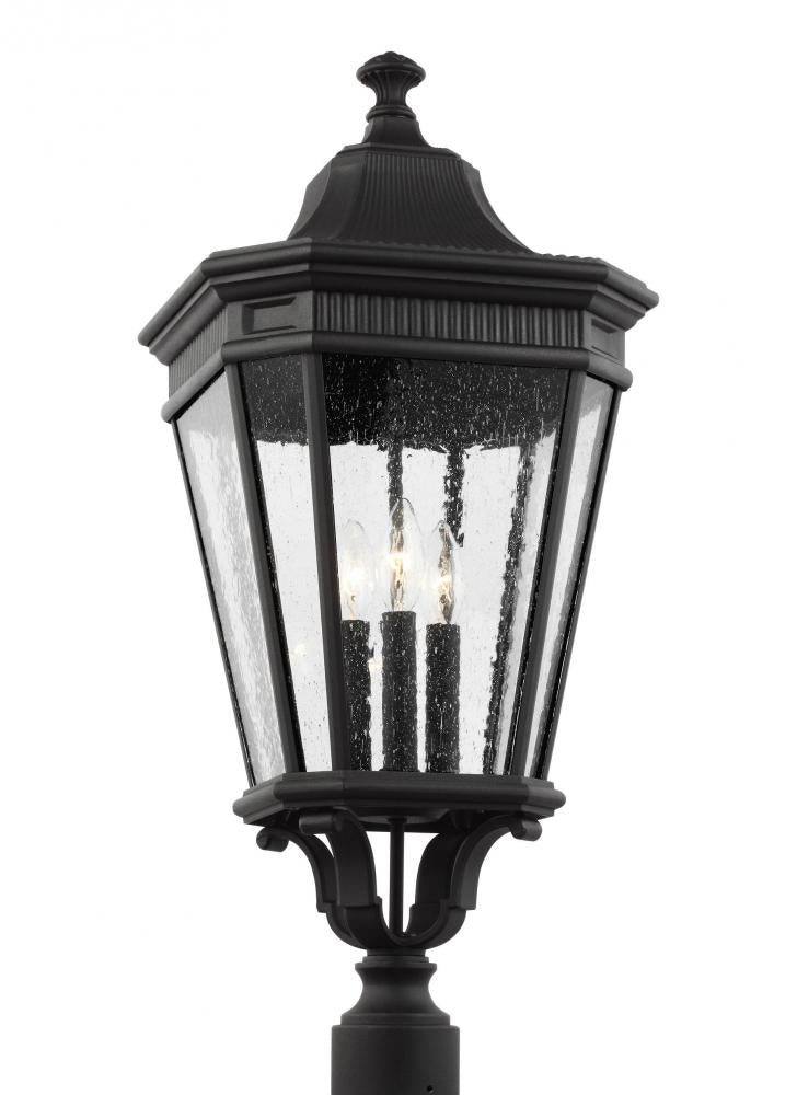 Generation Lighting - Feiss 3 - Light Post Lantern OL5428 Outdoor l Post/Pier Mounts Generation Lighting Black  