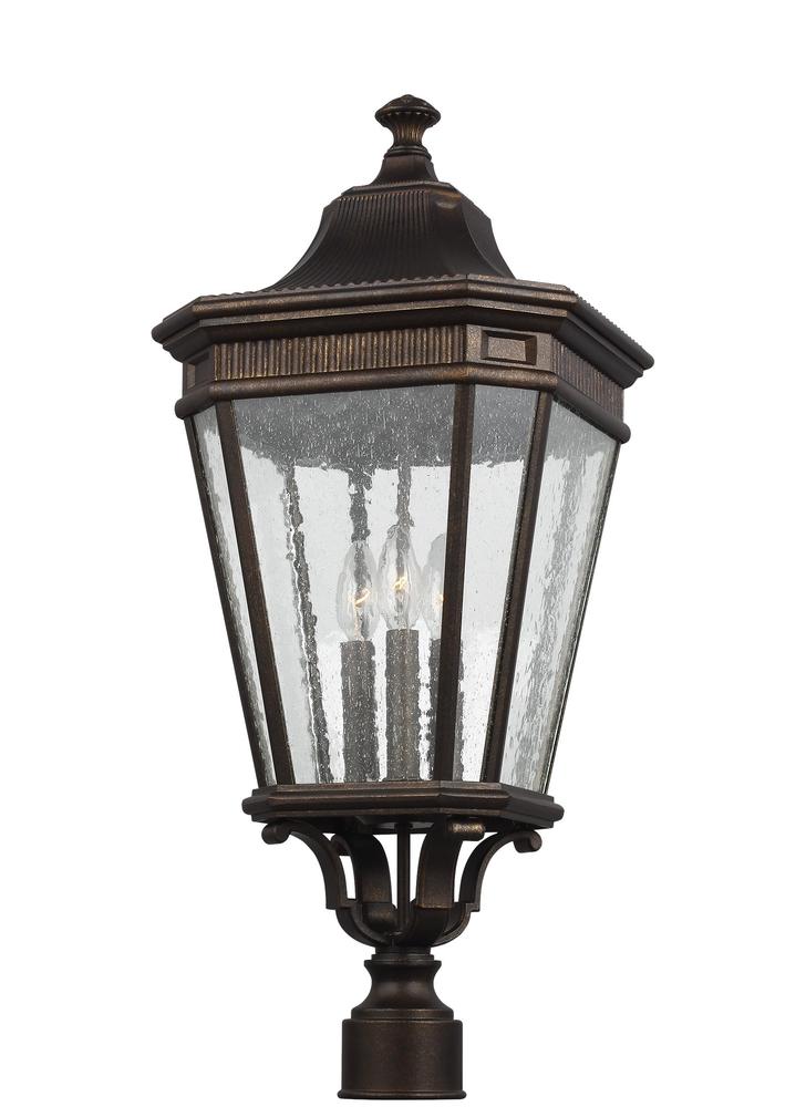 Generation Lighting - Feiss 3 - Light Post/Pier Lantern OL5428 Pier & Post Mount Lights Generation Lighting Bronze  