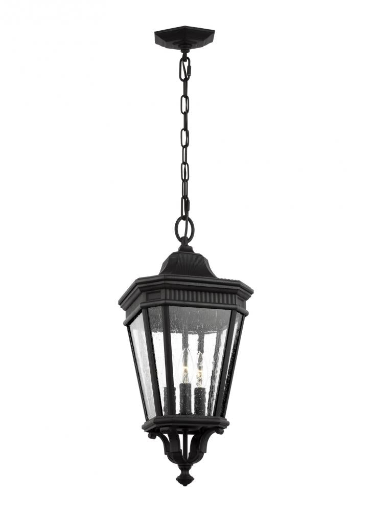 Generation Lighting - Feiss 3 - Light Hanging Lantern OL5431 Outdoor Light Fixture l Hanging Generation Lighting Black  