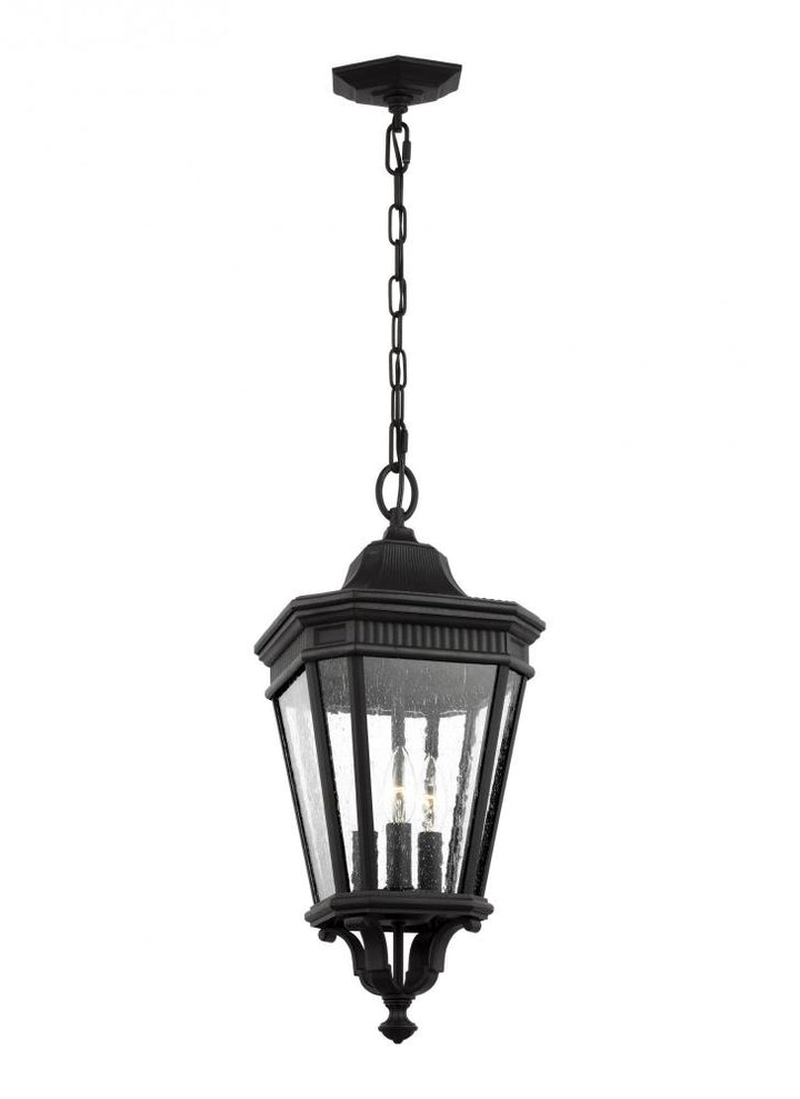 Generation Lighting - Feiss 3 - Light Hanging Lantern OL5431 Outdoor Hanging Lights Visual Comfort Studio Collection Black  