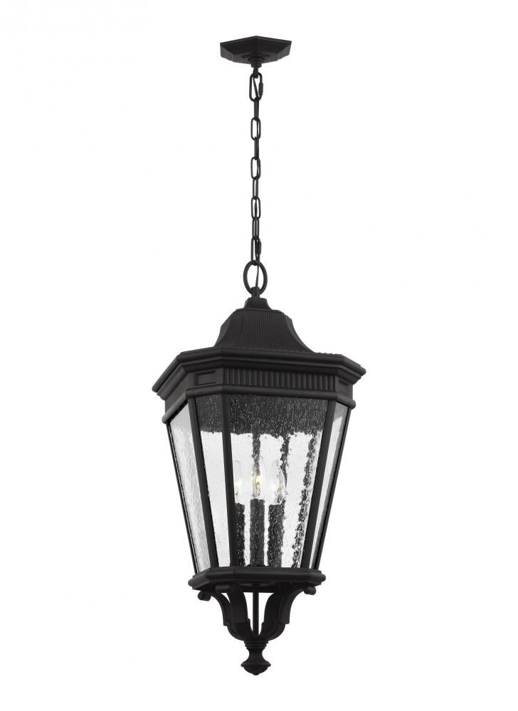 Generation Lighting - Feiss 3 - Light Hanging Lantern OL5432 Outdoor Light Fixture l Hanging Generation Lighting Black  