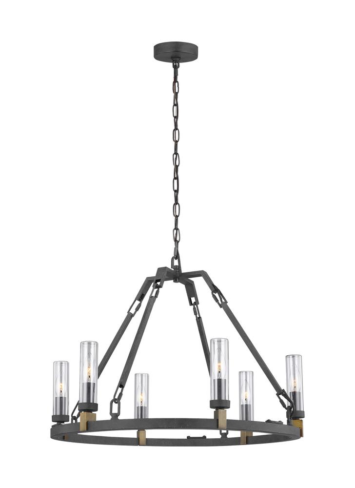 Generation Lighting - Feiss 6 - Light Chandelier OLF3213/6AF Chandeliers Generation Lighting Black  