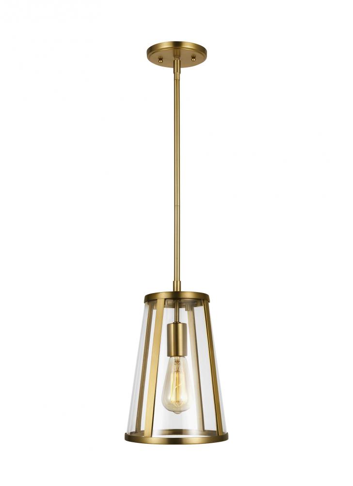 Generation Lighting Harrow Mini Pendant P1287 Pendants Visual Comfort Studio Collection Brass  