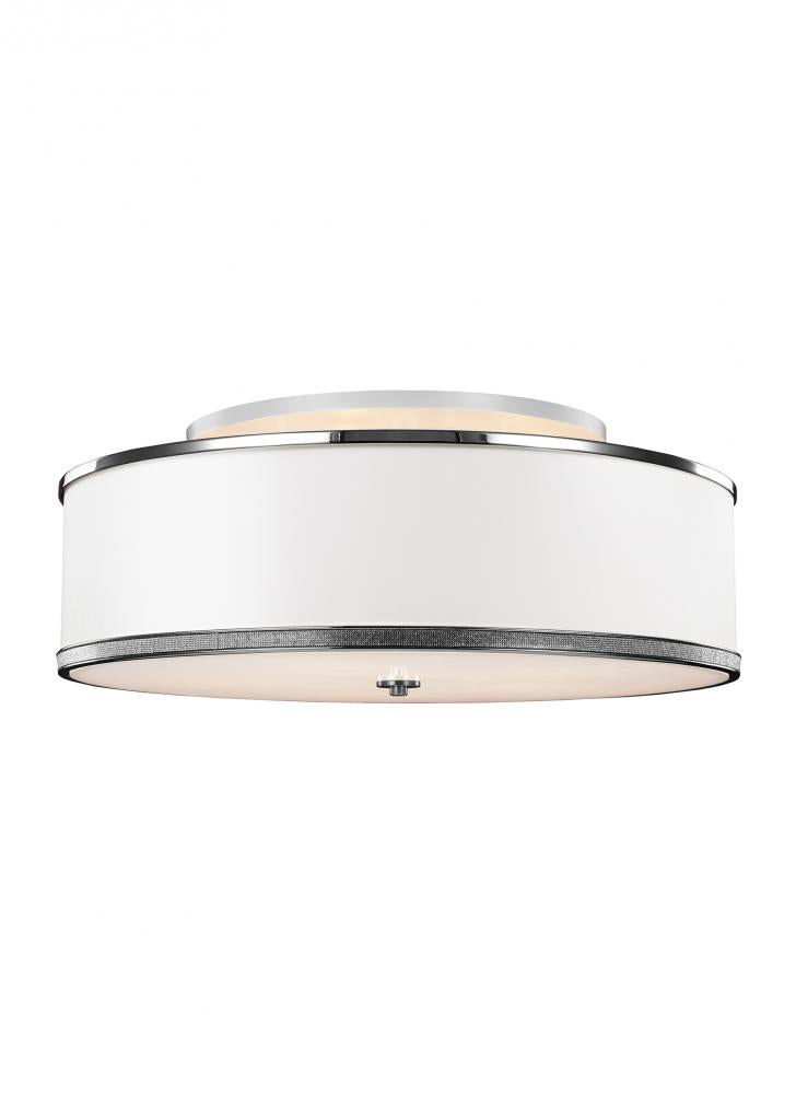 Generation Lighting - Feiss 5 - Light Indoor Semi-Flush Mount SF327PN Ceiling Flush Mounts Visual Comfort Studio Collection Nickel  