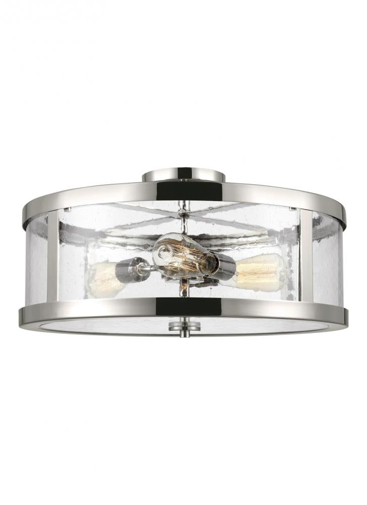 Generation Lighting - Feiss 3 - Light Semi Flush Mount SF342 Ceiling Flush Mounts Visual Comfort Studio Collection Nickel  