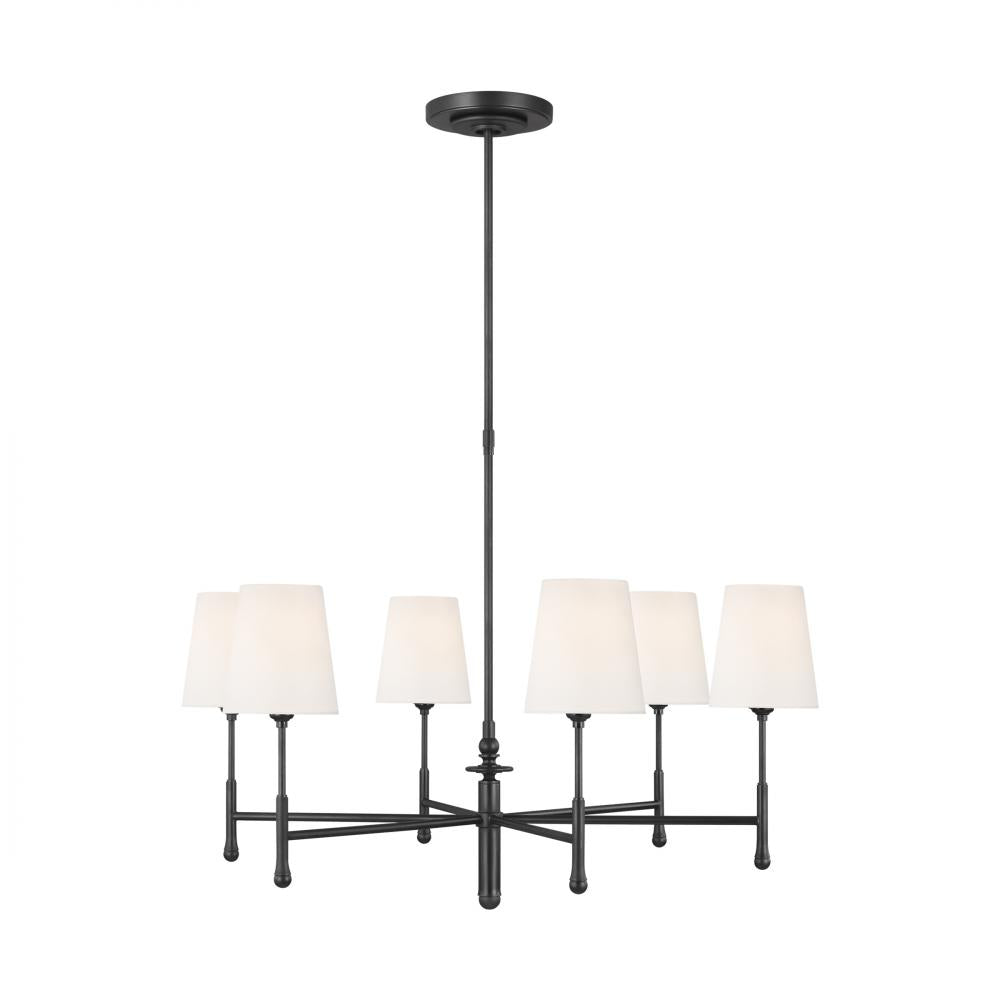 Generation Lighting  6 - Light Chandelier TC1016AI Chandeliers Visual Comfort Studio Collection Black|Brown  