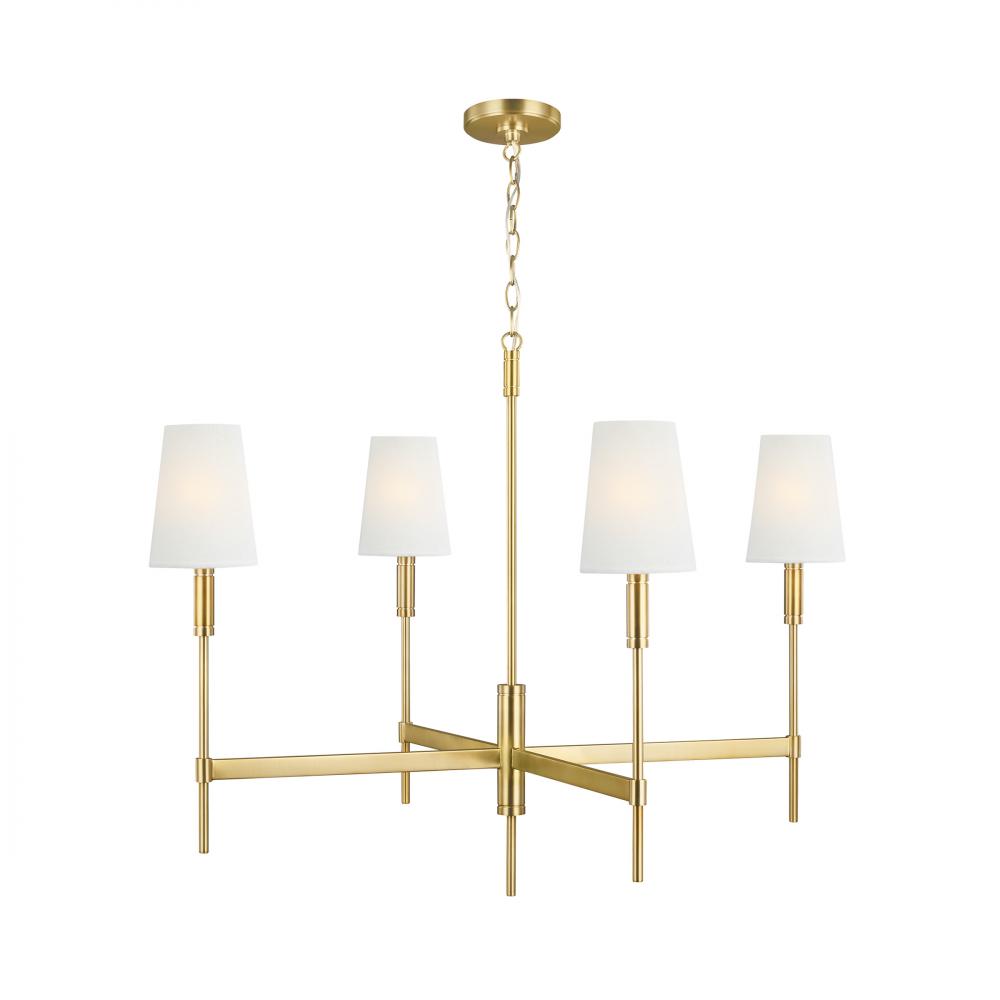 Generation Lighting  4 - Light Chandelier TC1044BBS Chandeliers Generation Lighting Brass  