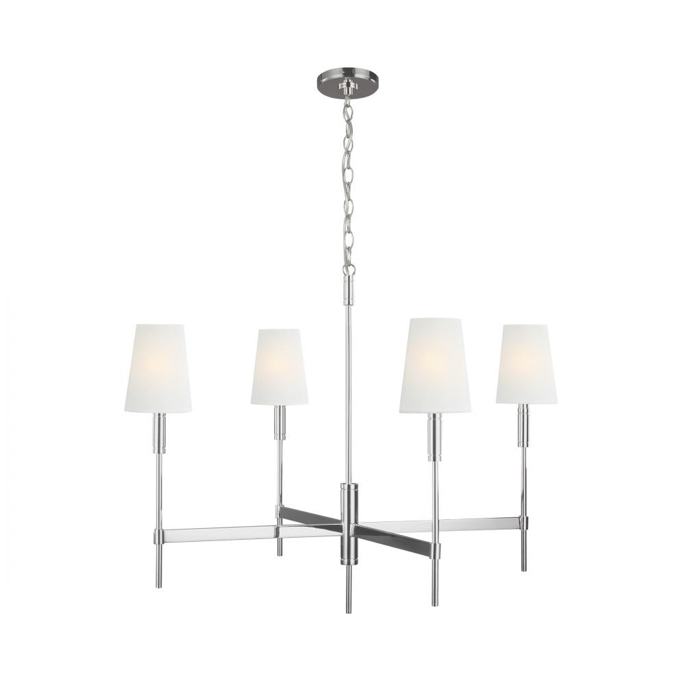 Generation Lighting  4 - Light Chandelier TC1044PN Chandeliers Generation Lighting Nickel  