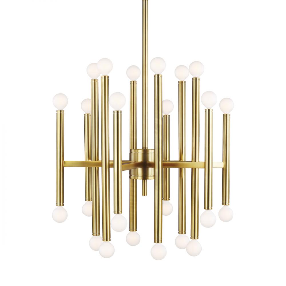 Generation Lighting  24 - Light Chandelier TC10524BBS Chandeliers Visual Comfort Studio Collection Brass  