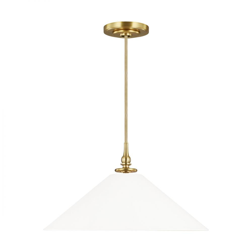 Generation Lighting  1 - Light Pendant TP1001BBS/AWT Pendants Generation Lighting Brass|White  