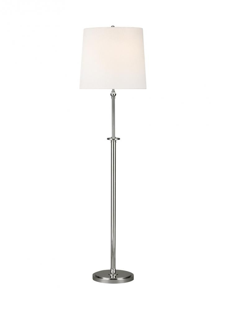 Generation Lighting  2 - Light Floor Lamp TT1012PN1 Floor Lamps Visual Comfort Studio Collection Nickel  