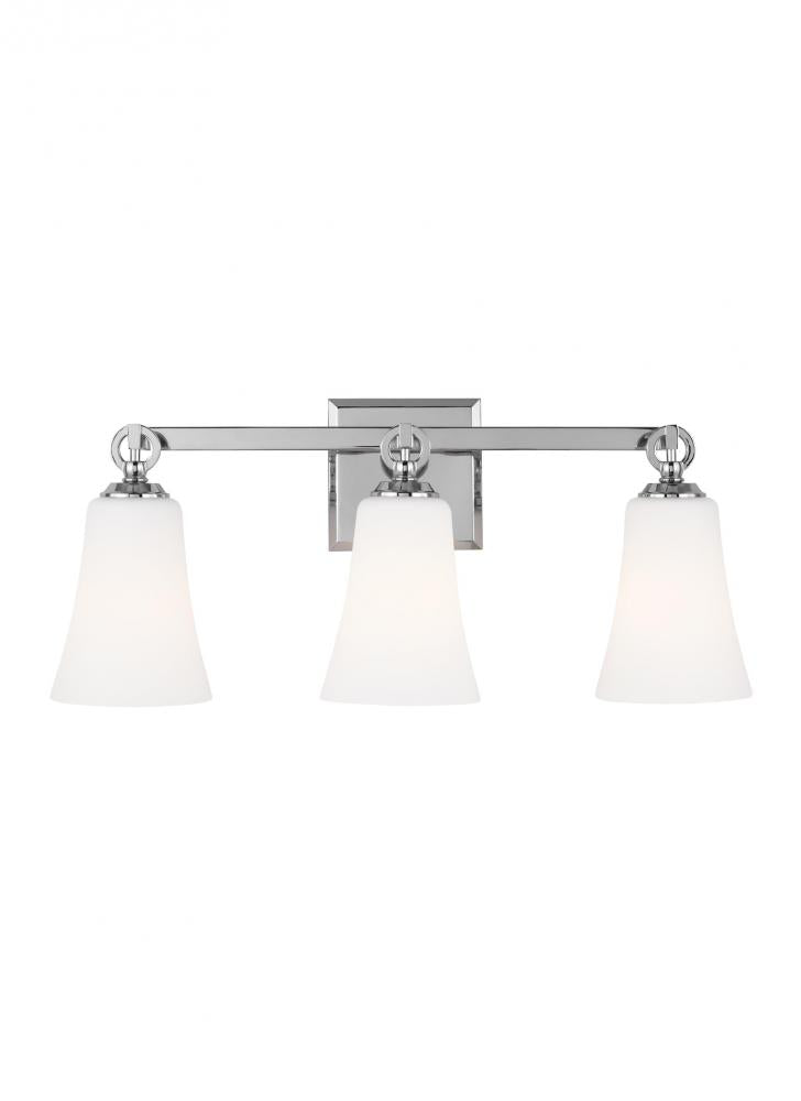 Generation Lighting - Feiss 3 - Light Vanity VS23703CH Wall Sconces Generation Lighting   