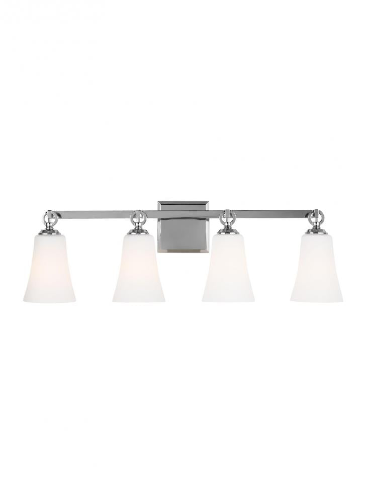 Generation Lighting - Feiss 4 - Light Vanity VS23704CH Wall Sconces Visual Comfort Studio Collection Chrome  