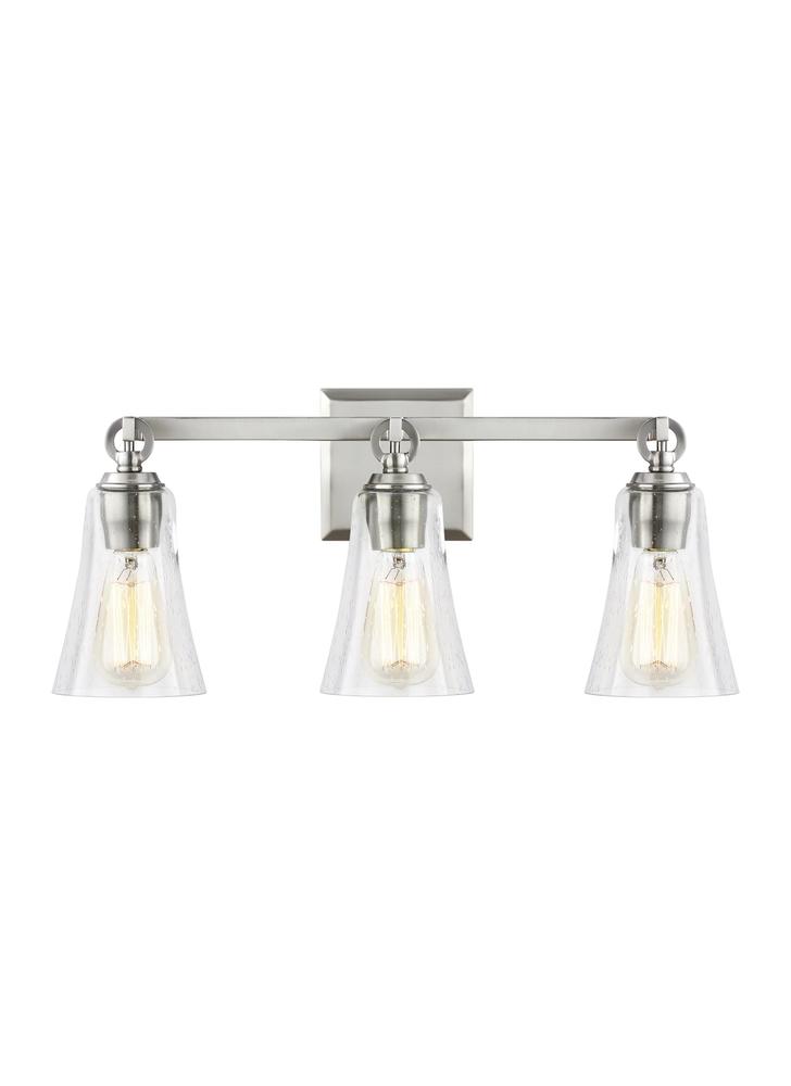 Generation Lighting - Feiss 3 - Light Vanity VS24703 Wall Sconces Generation Lighting Nickel  