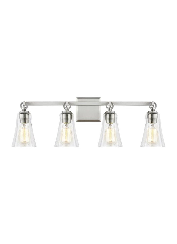 Generation Lighting - Feiss 4 - Light Vanity VS24704 Wall Sconces Generation Lighting Nickel  