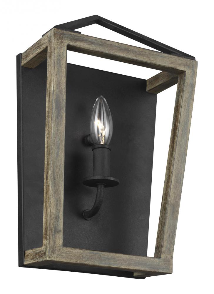 Generation Lighting Light Wall Sconce WB1877WOW/AF Wall Sconces Generation Lighting Black  