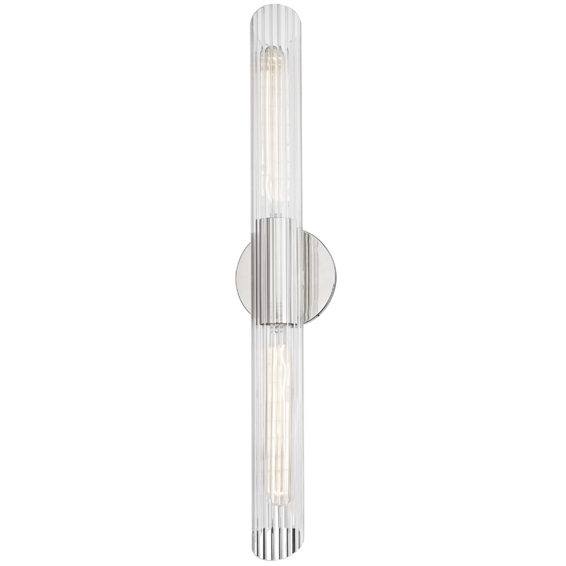 Mitzi 2 LIGHT LARGE WALL SCONCE H177102L Wall Sconces Mitzi Nickel  