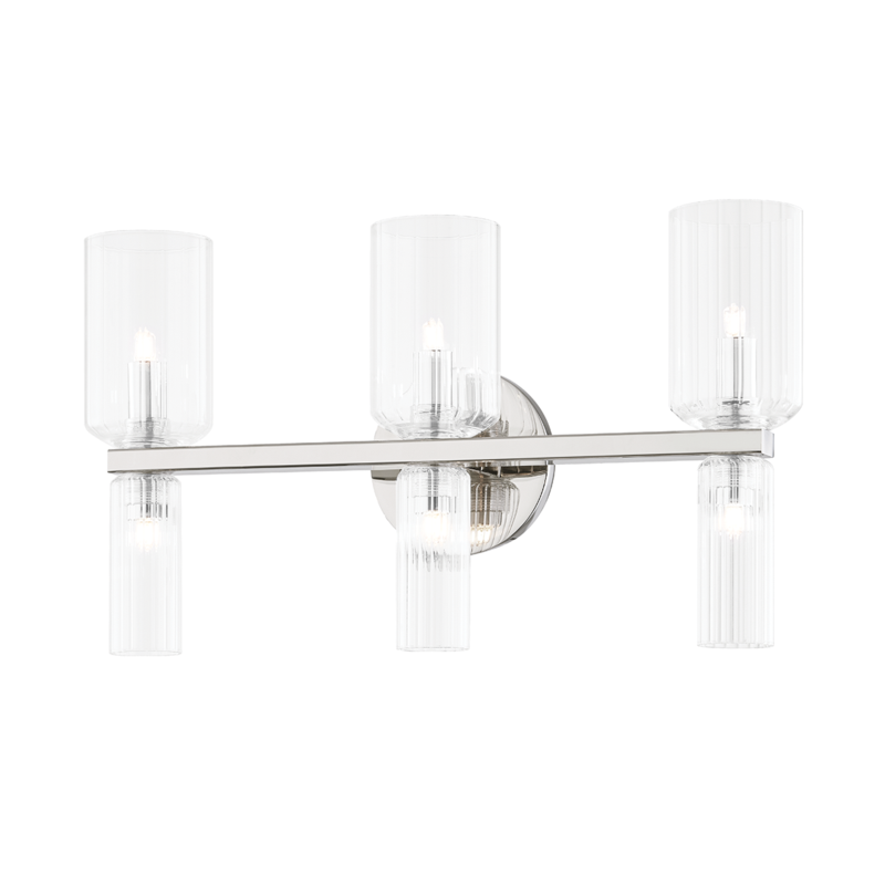 Mitzi 6 LIGHT BATH BRACKET H384303 Vanity Lights Mitzi Nickel  